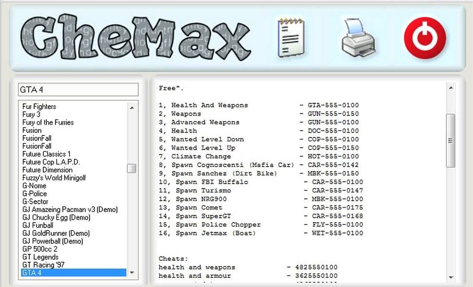 Сайт читы коды. CHEMAX. Программа для чит кодов. Чемакс.ру. Коды на ГТА 4.